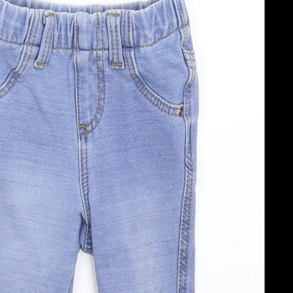 Denim & Co. Girls Blue  Denim Capri Jeans Size 6-9 Months