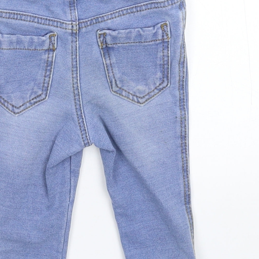 Denim & Co. Girls Blue  Denim Capri Jeans Size 6-9 Months