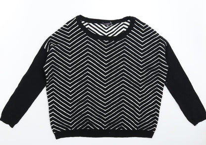 Womens UK Size XS Promod Black Pullover Jumper