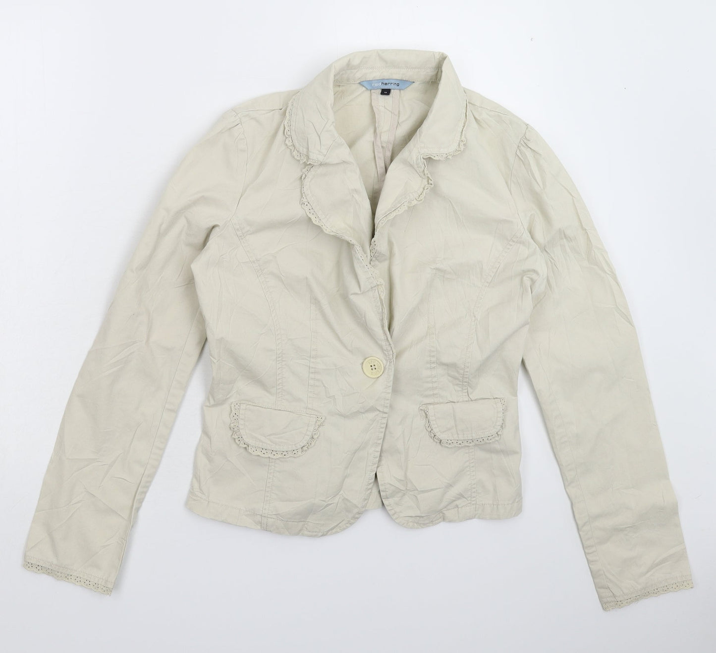 Red Herring Womens Grey   Jacket Blazer Size 10