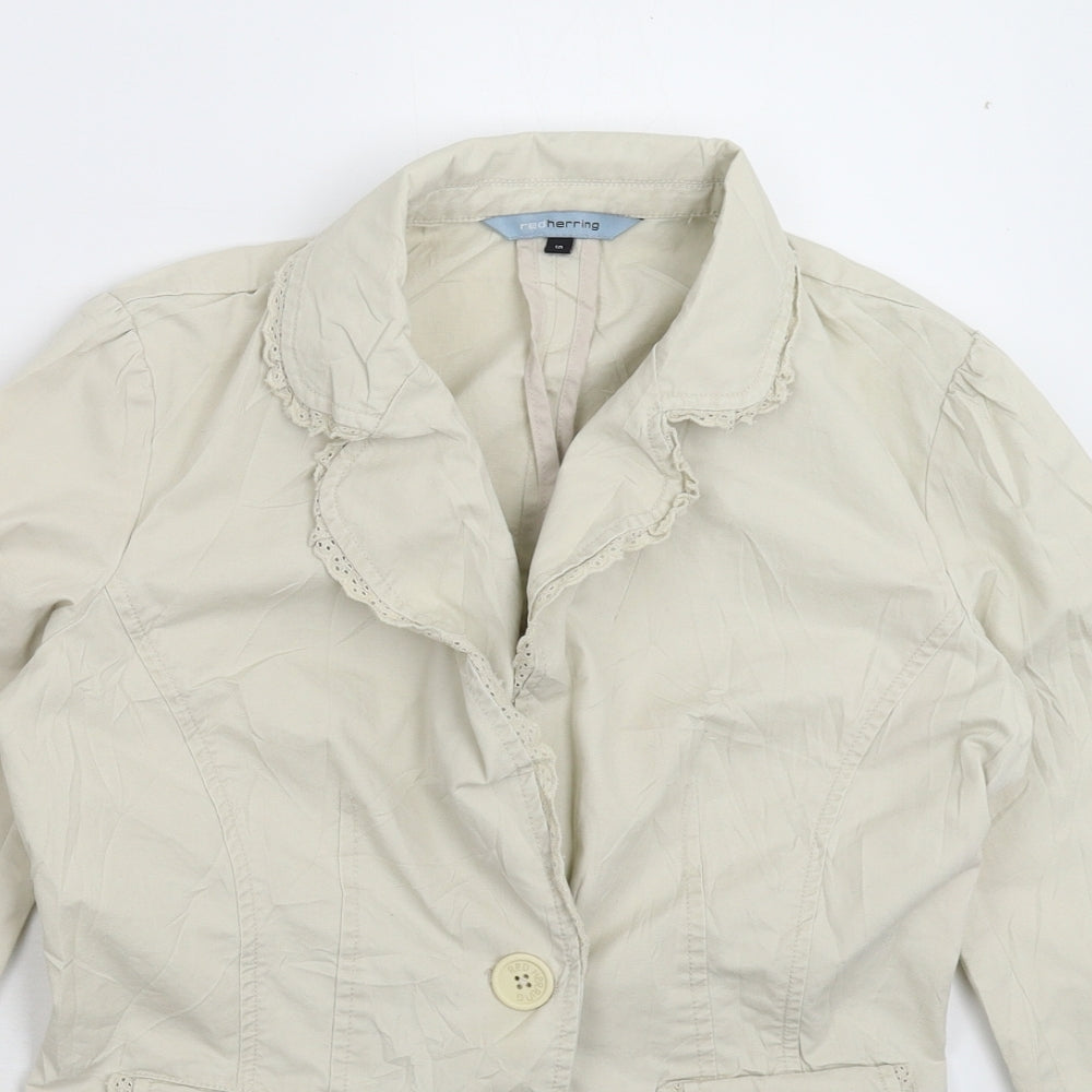 Red Herring Womens Grey   Jacket Blazer Size 10