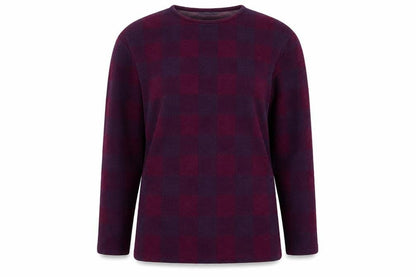 Marks & Spencer Womens Purple Check  Pullover Sweatshirt Size M