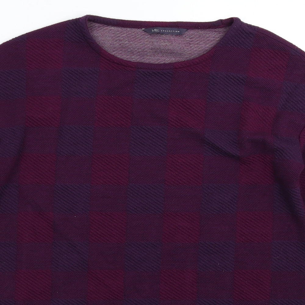 Womens UK Size M Marks and Spencer Purple Pullover Sweatshirt