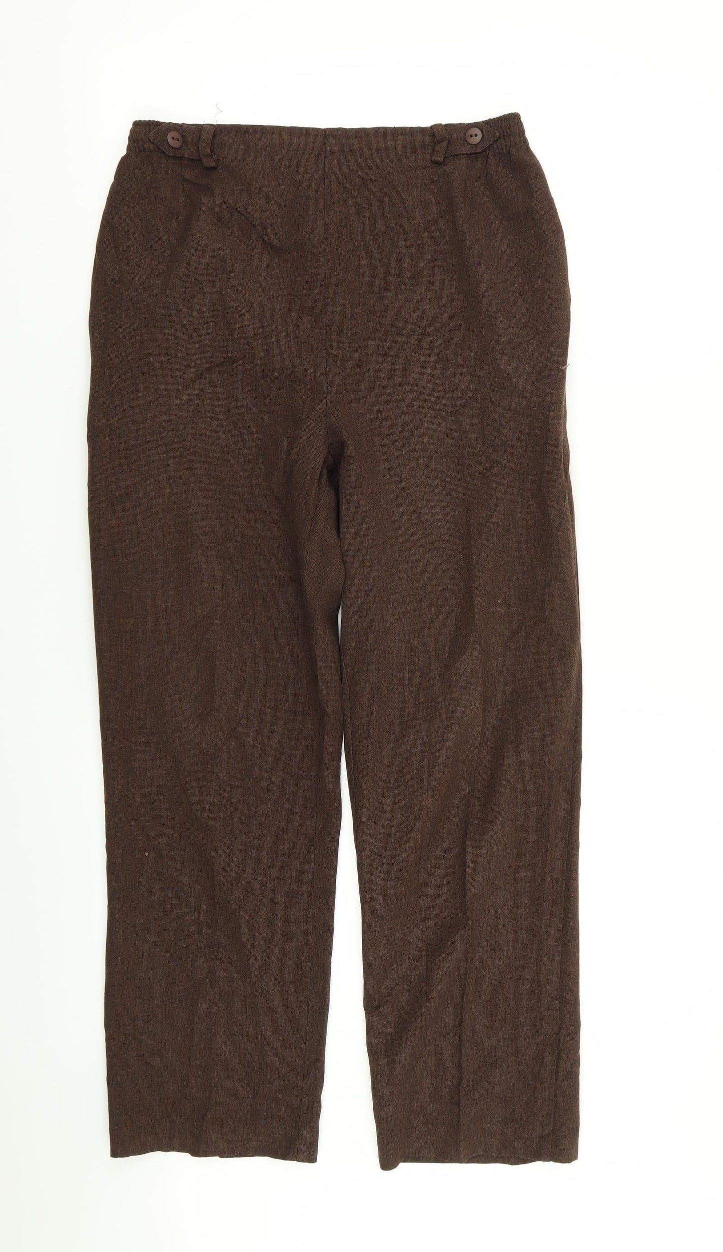 Womens UK Size 12 BHS Regular Fit  Brown Trousers