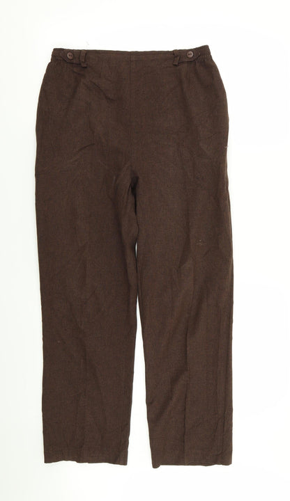 Womens UK Size 12 BHS Regular Fit  Brown Trousers