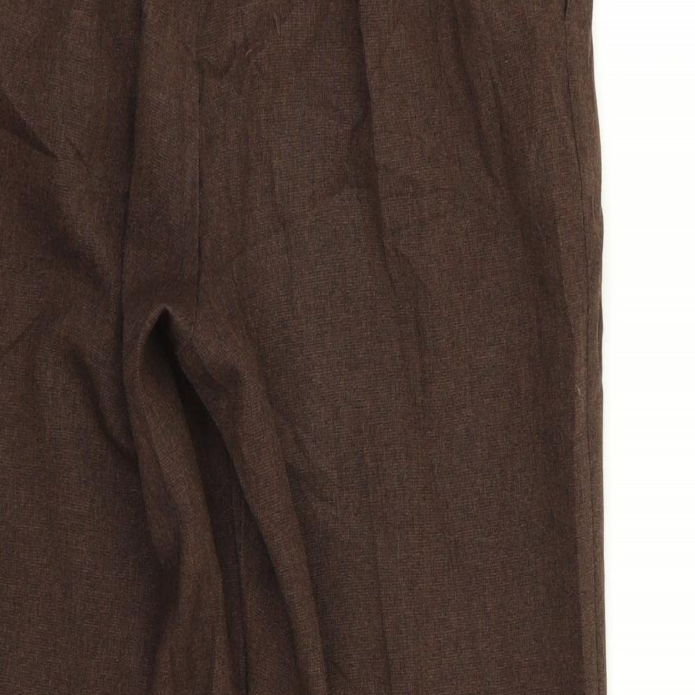 Womens UK Size 12 BHS Regular Fit  Brown Trousers
