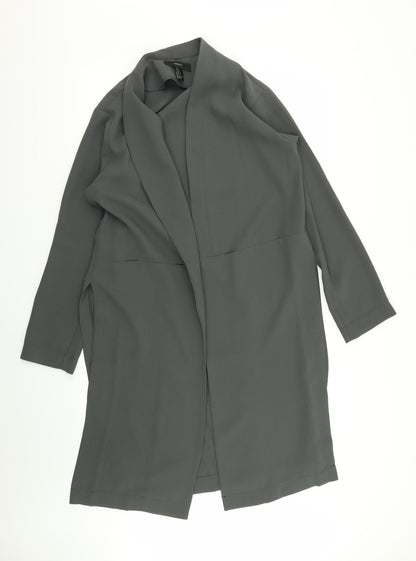 FOREVER 21 Womens Green   Overcoat Coat Size M