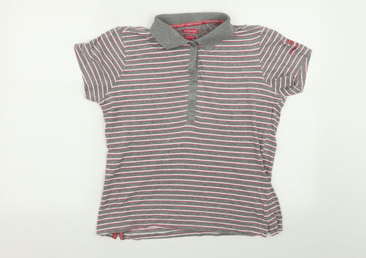 backswing Womens Multicoloured Striped  Basic Polo Size L