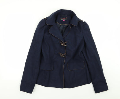 Womens UK Size 8 New Look Blue Overcoat