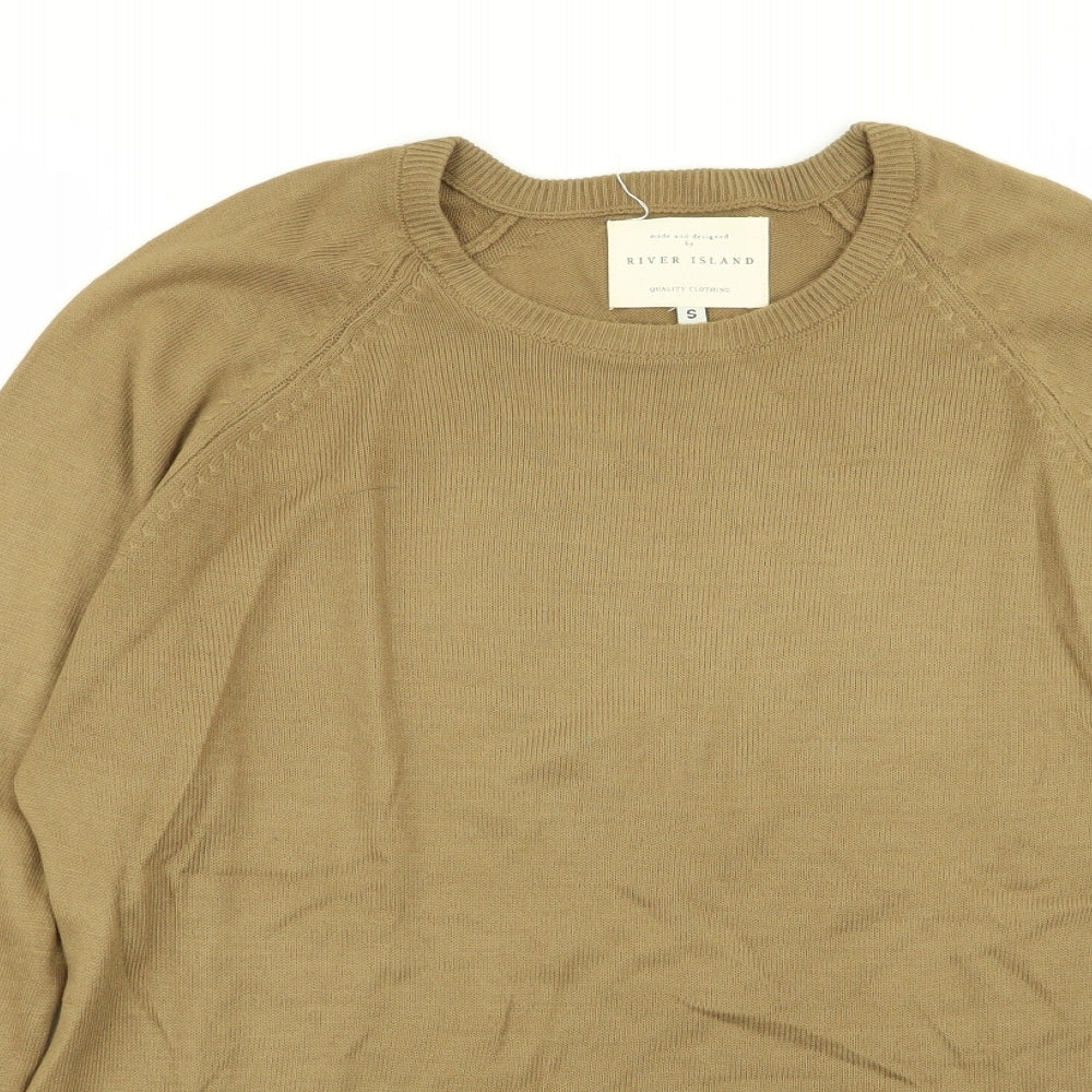 River Island Mens Beige   Pullover Jumper Size S