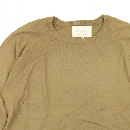 River Island Mens Beige   Pullover Jumper Size S