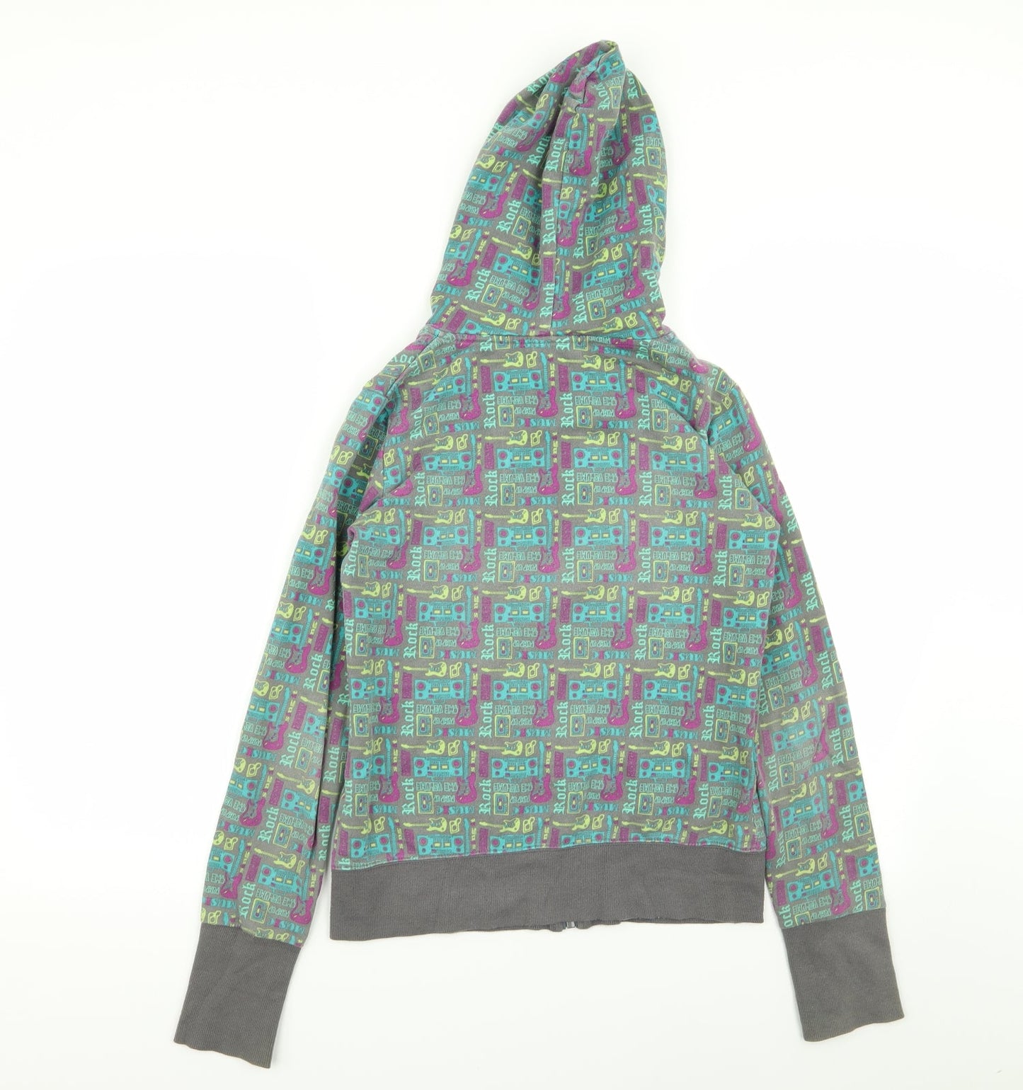 ardene Girls Multicoloured Geometric  Full Zip Jumper Size M