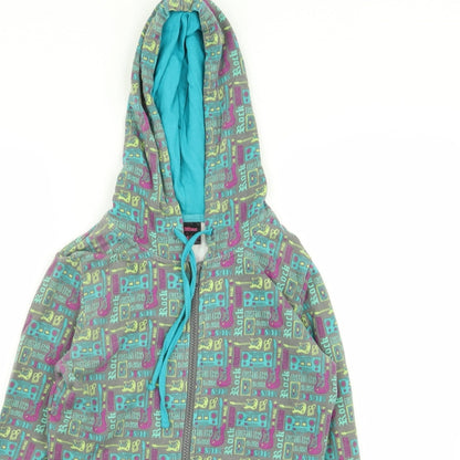 ardene Girls Multicoloured Geometric  Full Zip Jumper Size M