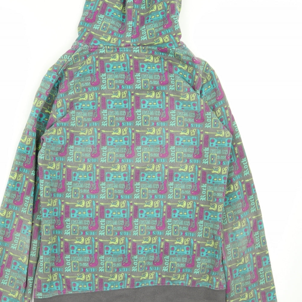 ardene Girls Multicoloured Geometric  Full Zip Jumper Size M
