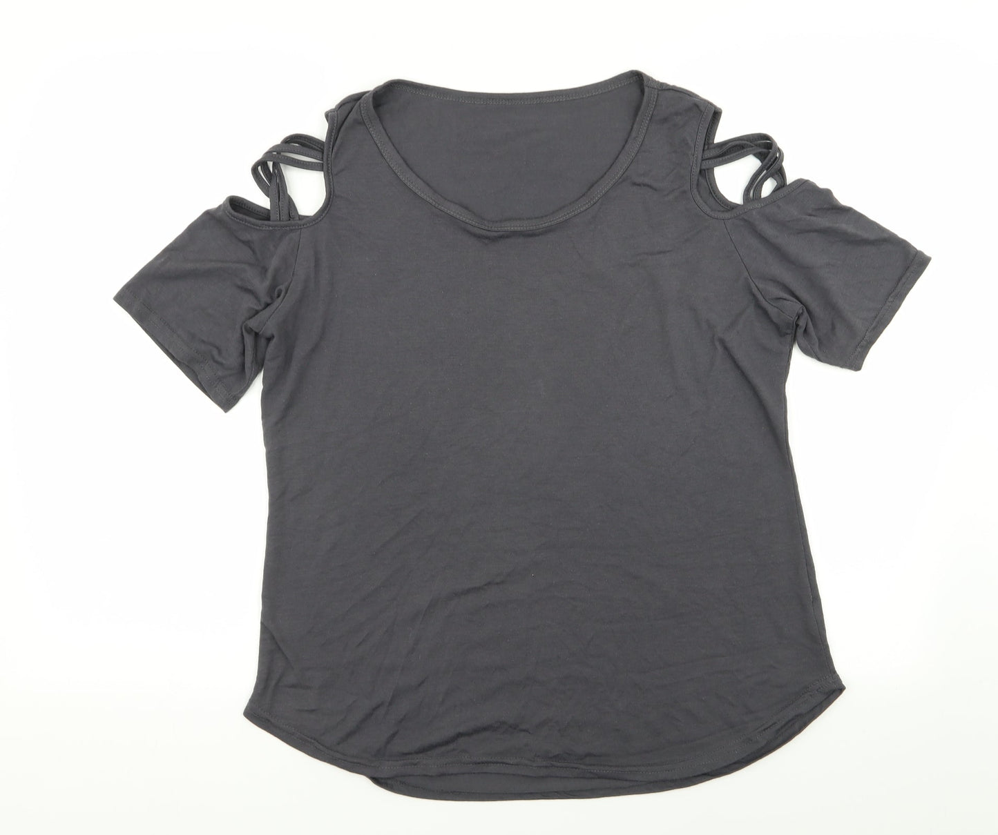 Womens UK Size XL Preworn Grey Basic T-Shirt
