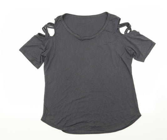 Womens UK Size XL Preworn Grey Basic T-Shirt