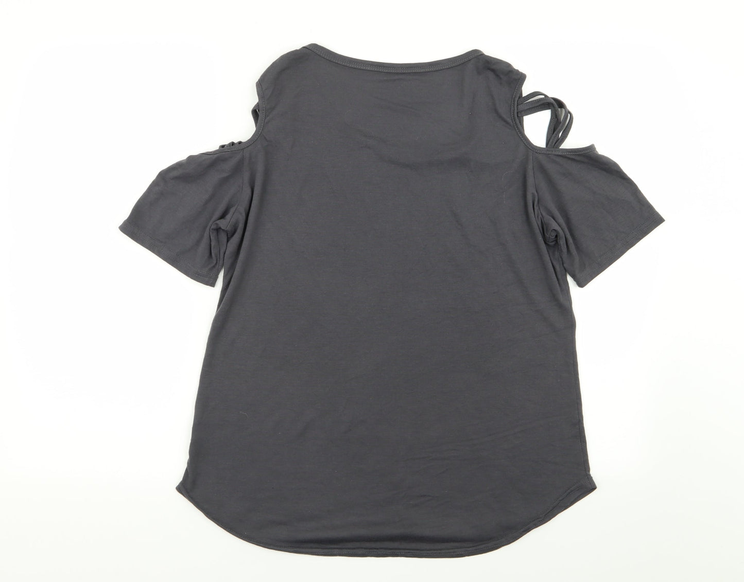 Womens UK Size XL Preworn Grey Basic T-Shirt