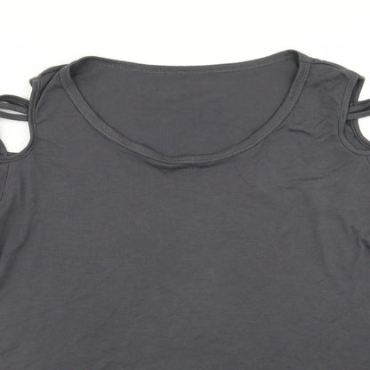 Womens UK Size XL Preworn Grey Basic T-Shirt