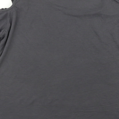 Womens UK Size XL Preworn Grey Basic T-Shirt