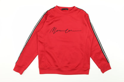 Mennace Mens Red   Pullover Jumper Size XS