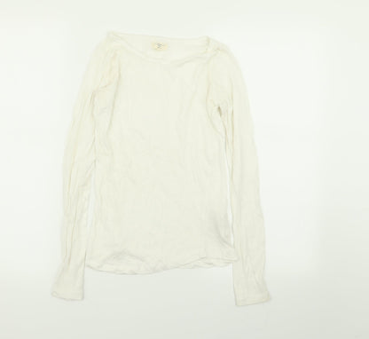 Womens UK Size 8 New Look White Basic T-Shirt