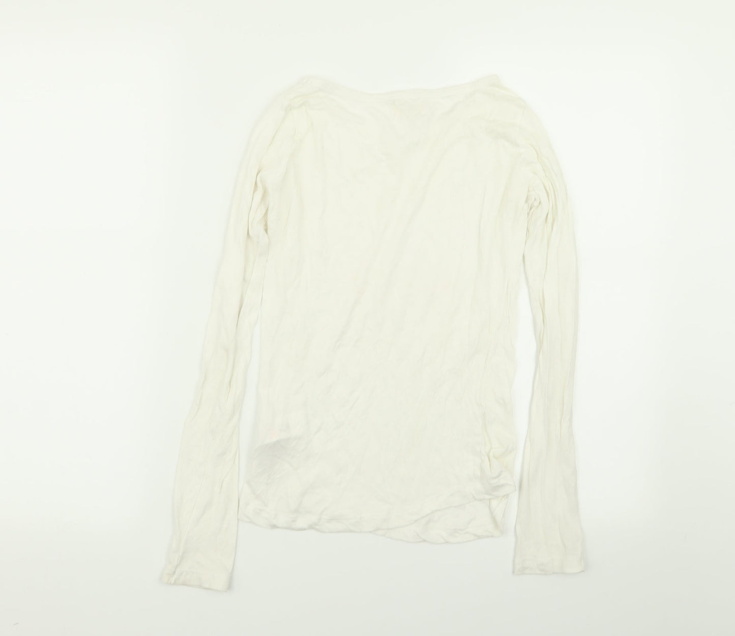Womens UK Size 8 New Look White Basic T-Shirt