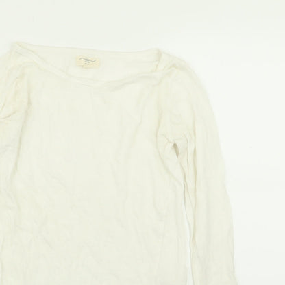 Womens UK Size 8 New Look White Basic T-Shirt