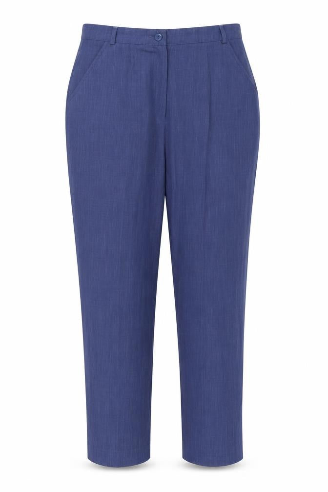 Womens UK Size 14 Chianti Regular Fit  Blue Trousers