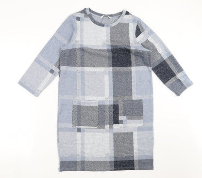 Sainsburys  Womens Blue Check  Jumper Dress  Size 10