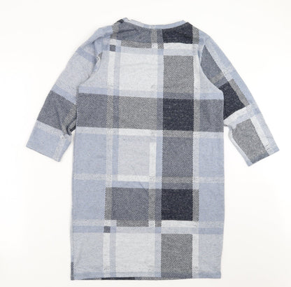 Sainsburys  Womens Blue Check  Jumper Dress  Size 10