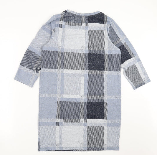 Sainsburys  Womens Blue Check  Jumper Dress  Size 10