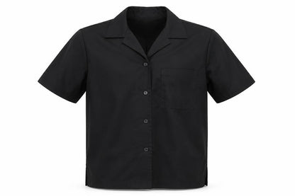 Mens UK Size L Florence Roby Black  Button-Up Short Sleeve Casual Shirt