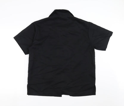 Mens UK Size L Florence Roby Black  Button-Up Short Sleeve Casual Shirt
