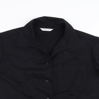Mens UK Size L Florence Roby Black  Button-Up Short Sleeve Casual Shirt