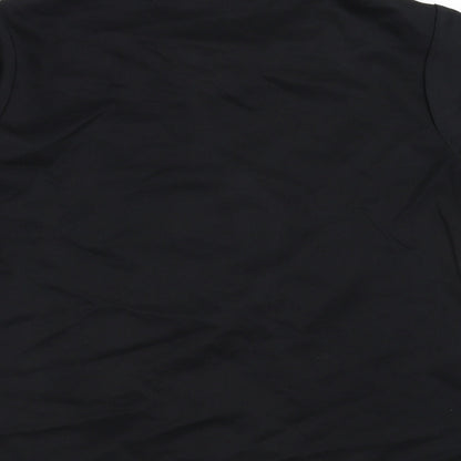 Mens UK Size L Florence Roby Black  Button-Up Short Sleeve Casual Shirt