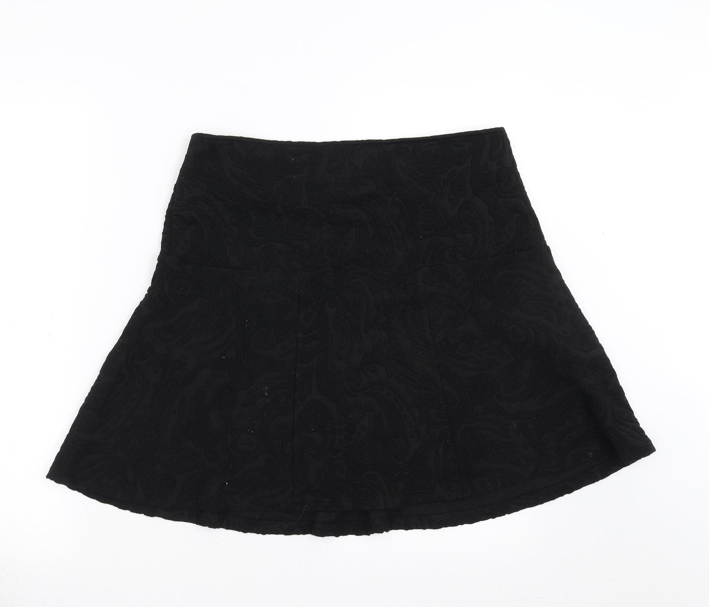 Promod Womens Black Geometric  A-Line Skirt Size 32 in