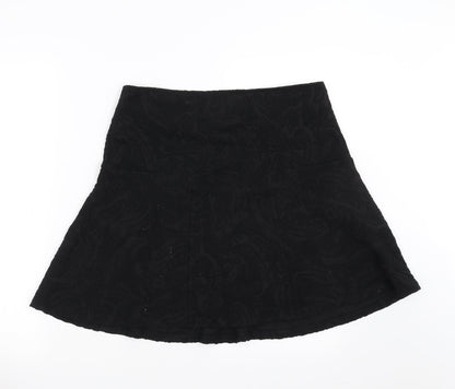 Promod Womens Black Geometric  A-Line Skirt Size 32 in