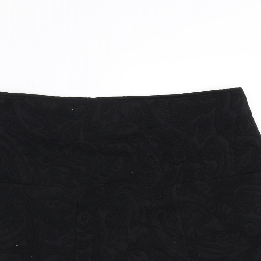 Promod Womens Black Geometric  A-Line Skirt Size 32 in