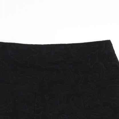 Promod Womens Black Geometric  A-Line Skirt Size 32 in