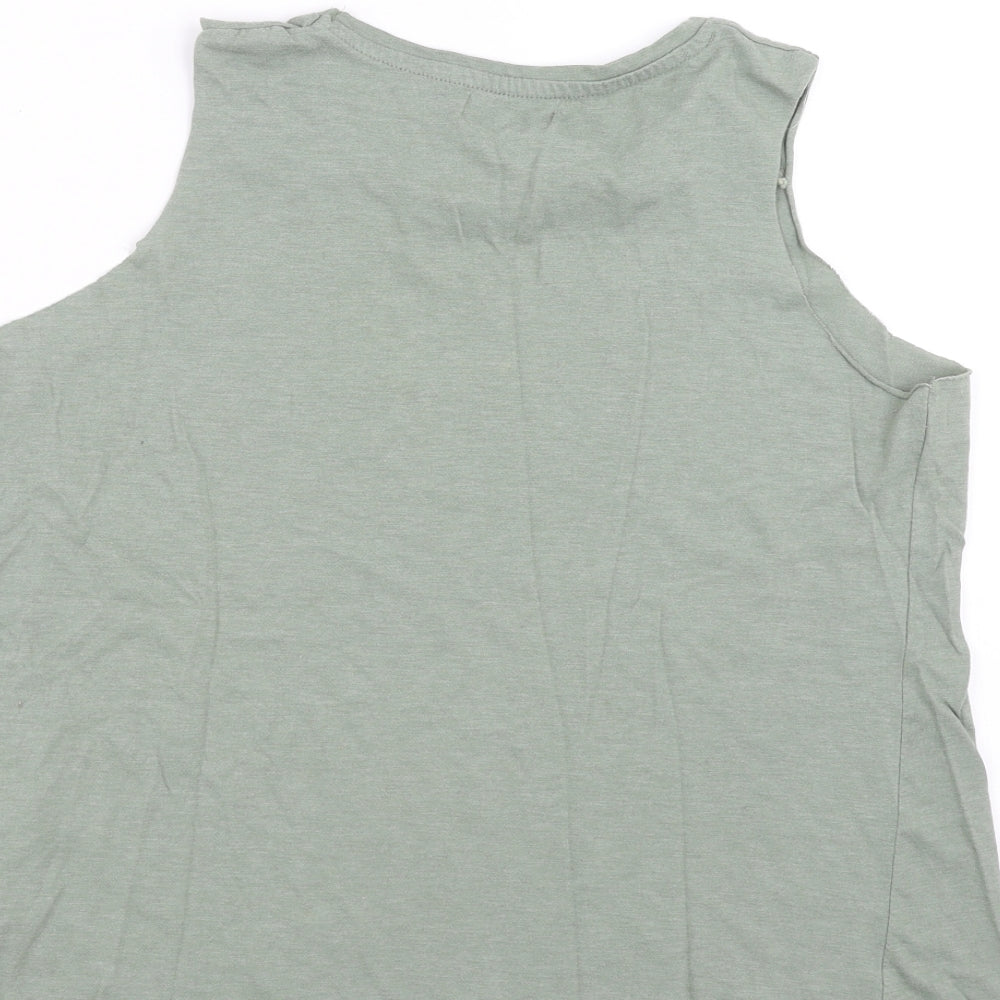 Womens UK Size 14 Select Green Basic Tank