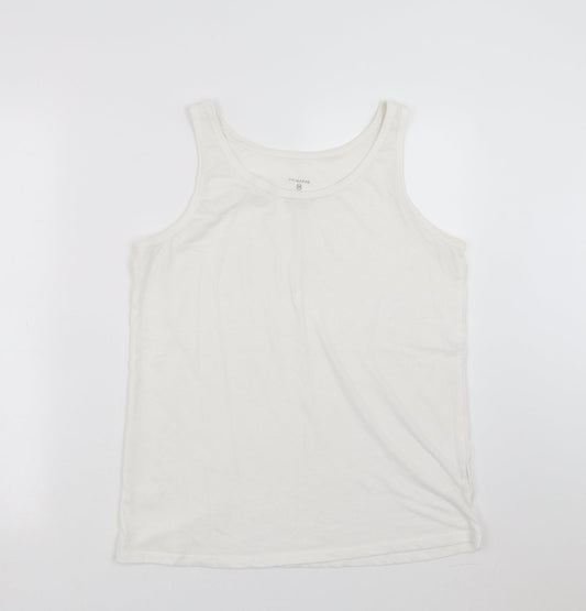 Primark Womens White   Basic Tank Size M  - slouchy fit