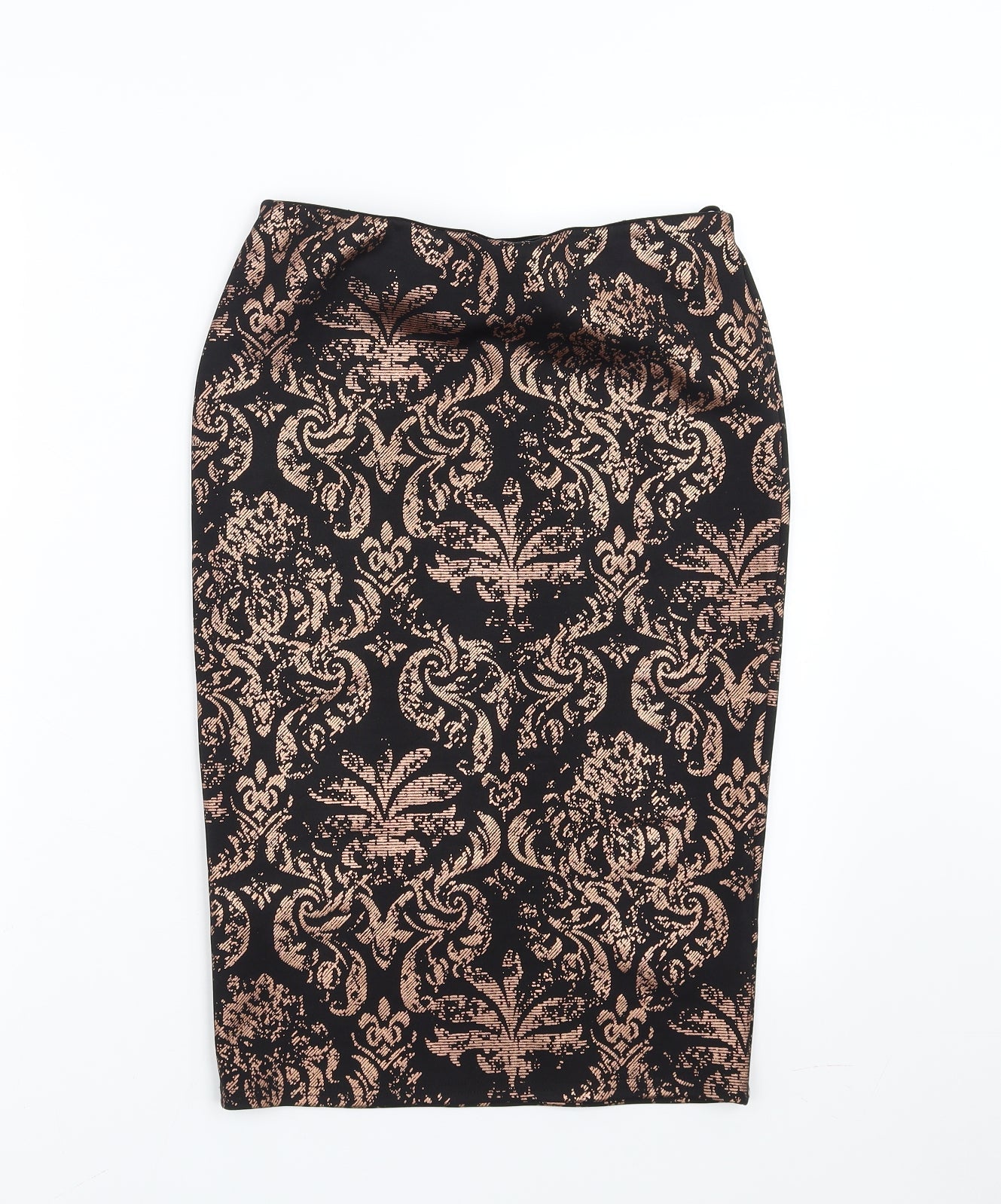 New Look Womens Black Geometric  Straight & Pencil Skirt Size 10