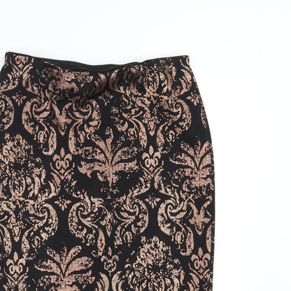 New Look Womens Black Geometric  Straight & Pencil Skirt Size 10