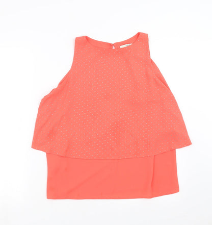Womens UK Size 14 NEXT Orange Basic Blouse