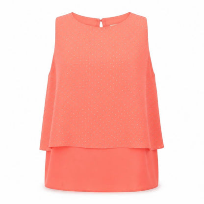 Next Womens Orange   Basic Blouse Size 14  - studded detail