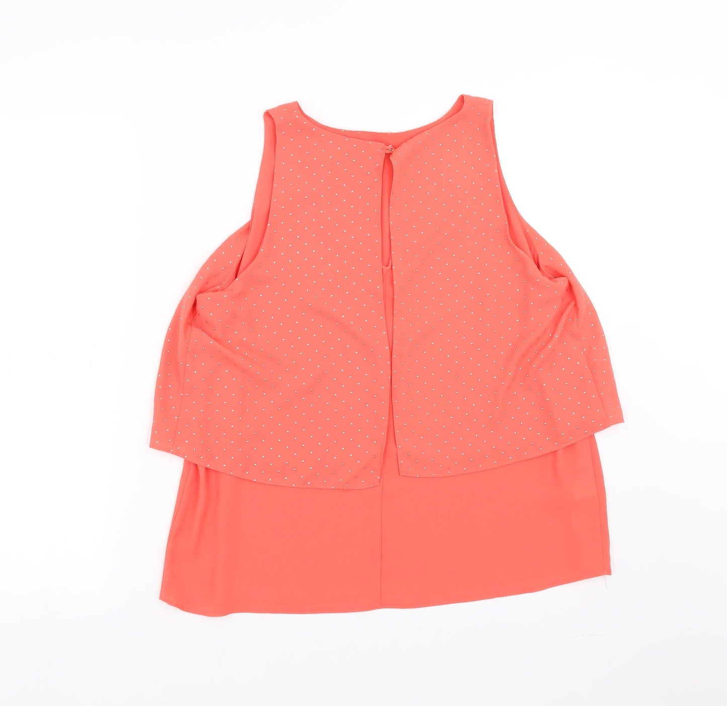 Womens UK Size 14 NEXT Orange Basic Blouse