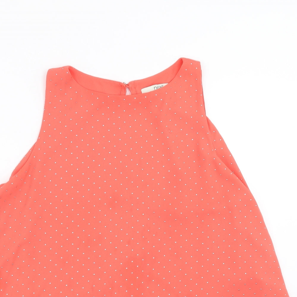 Womens UK Size 14 NEXT Orange Basic Blouse