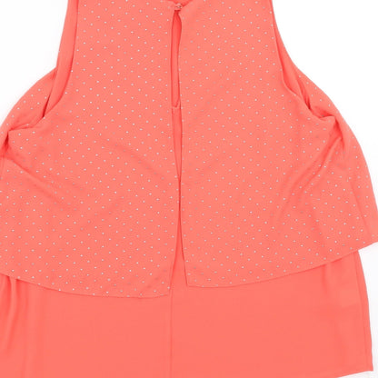 Womens UK Size 14 NEXT Orange Basic Blouse