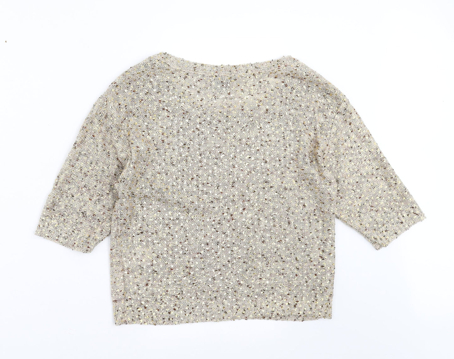 Womens UK Size XS H&M Beige Pullover Jumper