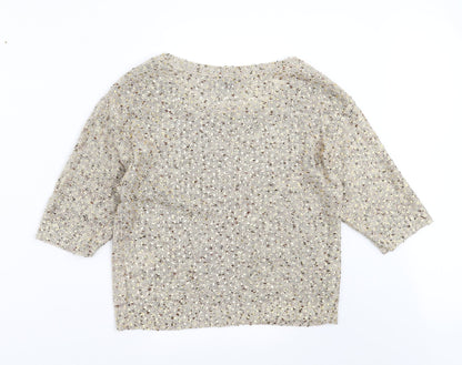Womens UK Size XS H&M Beige Pullover Jumper